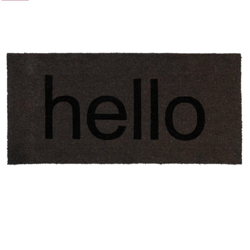 SOHO Living “HELLO” Natural Coir 22x47” Outdoor Decorative Doormat NWT